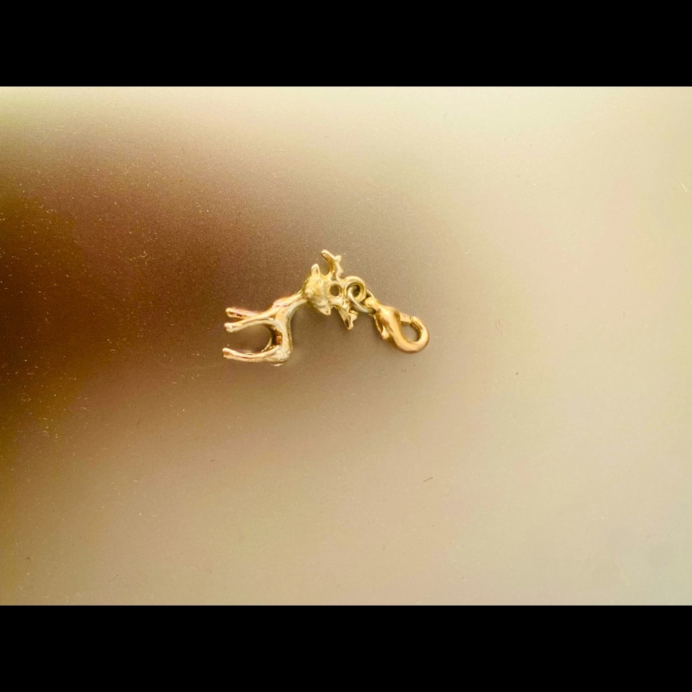 New 925 silver deer charm